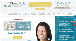 Desktop Screenshot of milwaukeefootspecialists.com